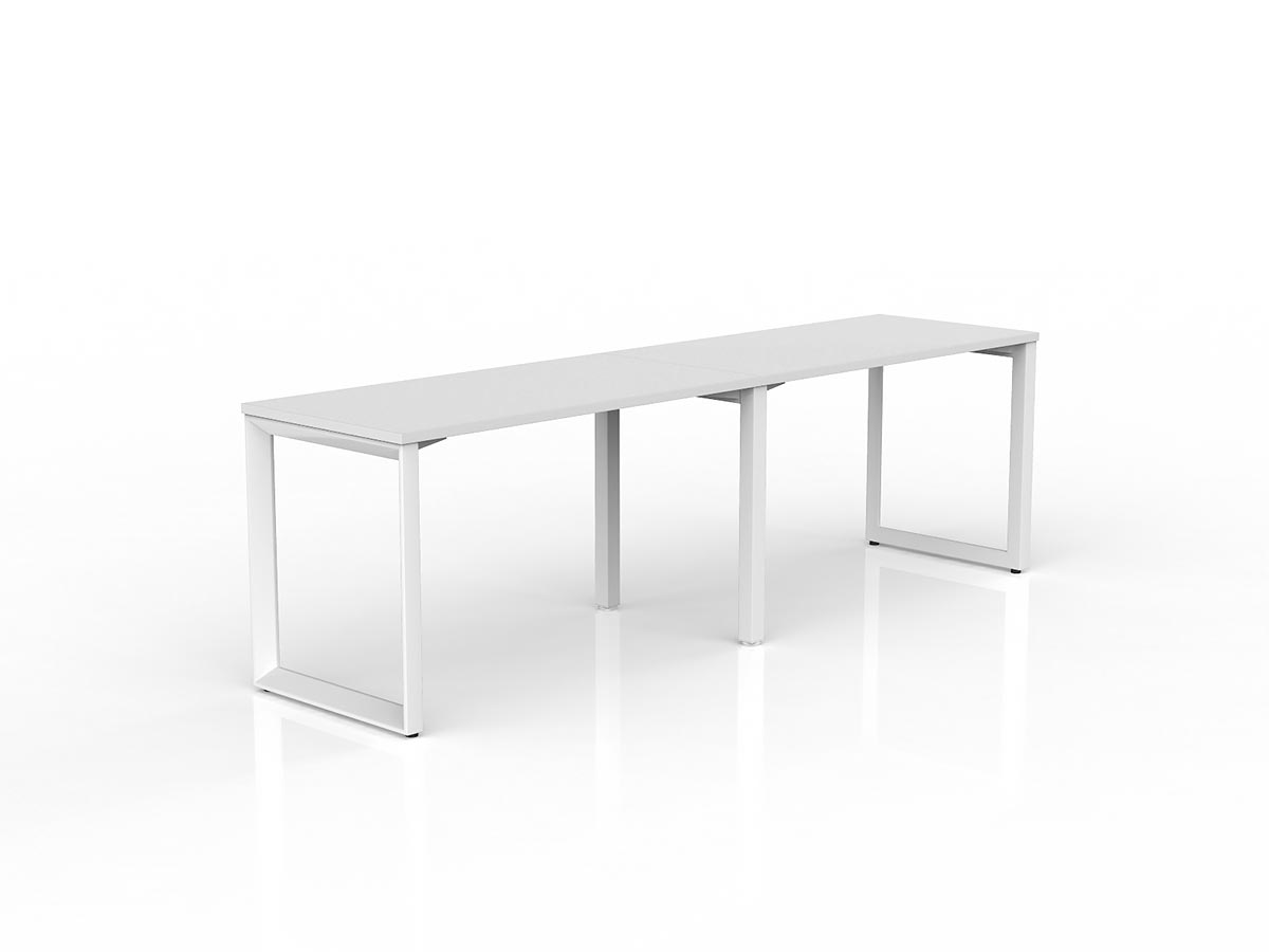 OL Anvil 2-User Workspace – White Top with White Frame