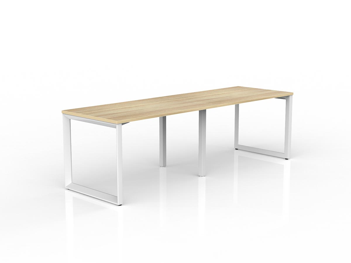 OL Anvil 2-User Workspace – Oak Top with White Frame