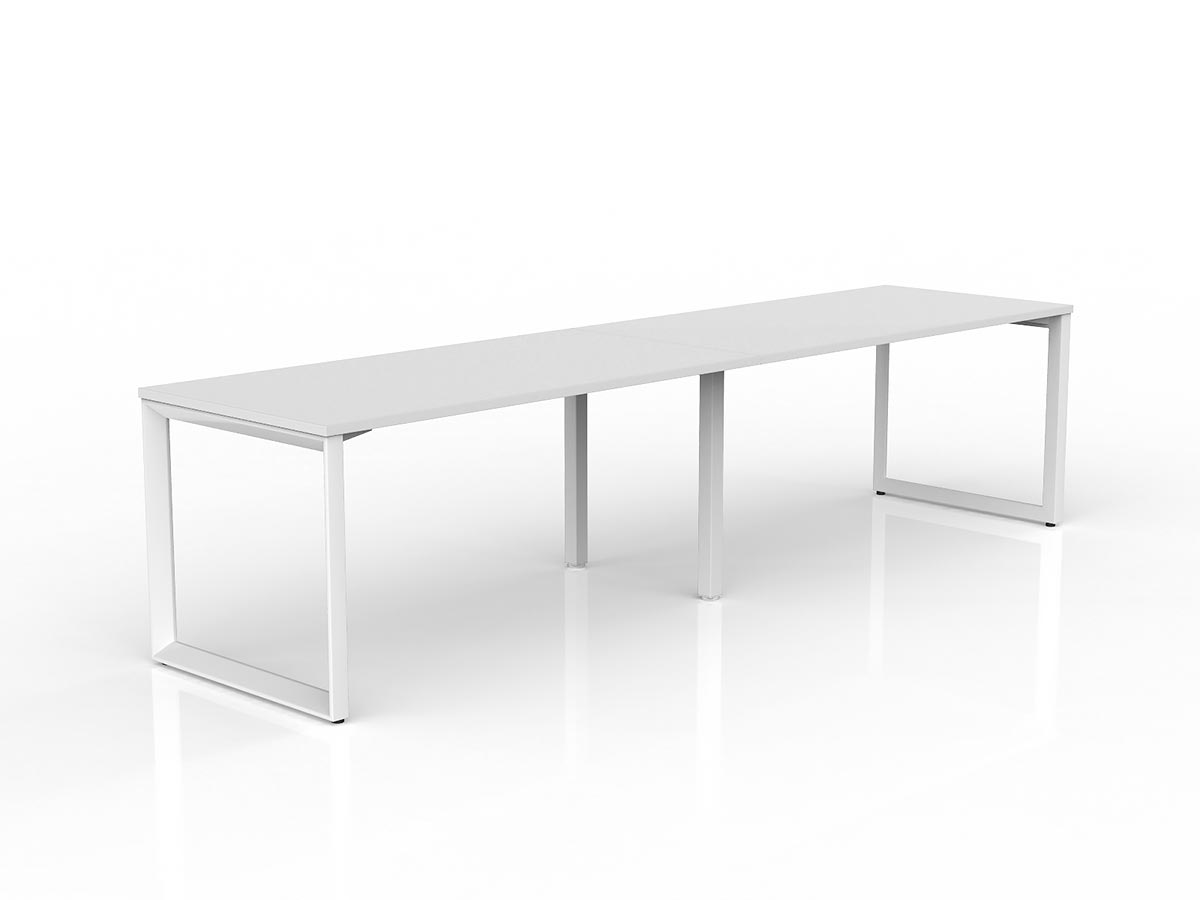 OL Anvil 2-User Workspace – White Top with White Frame