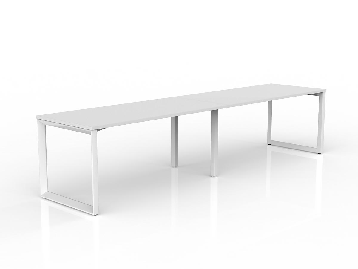 OL Anvil 2-User Workspace – White Top with White Frame