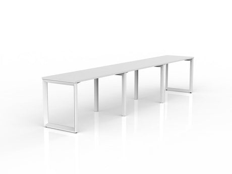 OL Anvil 3-User Workspace – White Top with White Frame