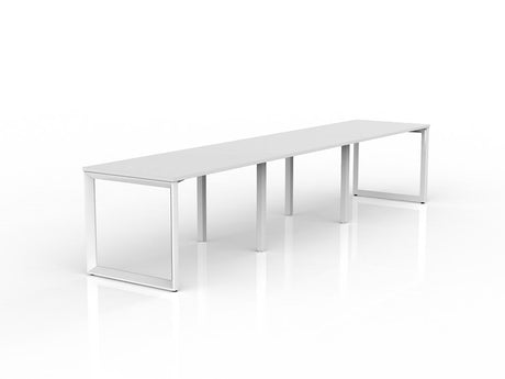 OL Anvil 3-User Workspace – White Top with White Frame