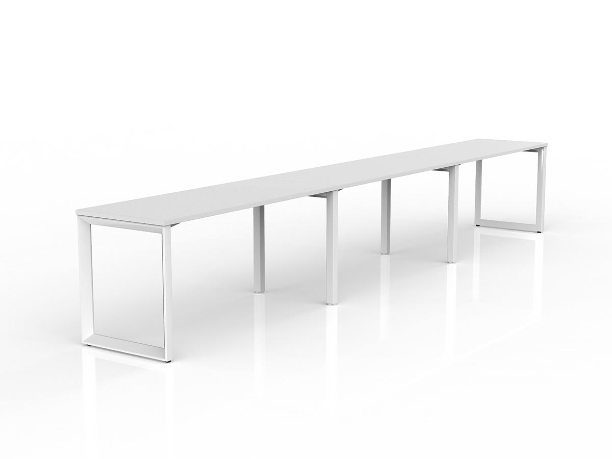 OL Anvil 3-User Workspace – White Top with White Frame