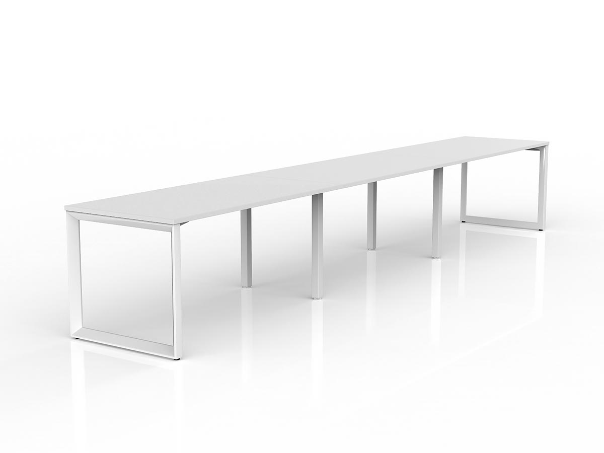 OL Anvil 3-User Workspace – White Top with White Frame