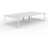 Ol Anvil Desk 4-User Double Sided Workspace with Breathe Fabric Screen