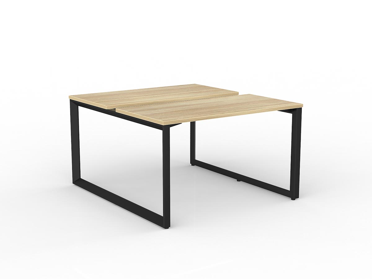 OL Anvil 2-User Double Sided Workspace – Oak Top with Black Frame