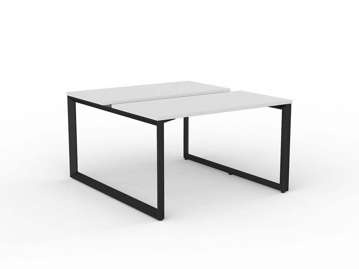 OL Anvil 2-User Double Sided Workspace – White Top with Black Frame