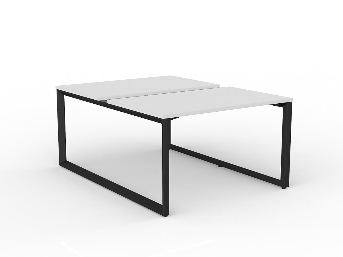 OL Anvil 2-User Double Sided Workspace – White Top with Black Frame