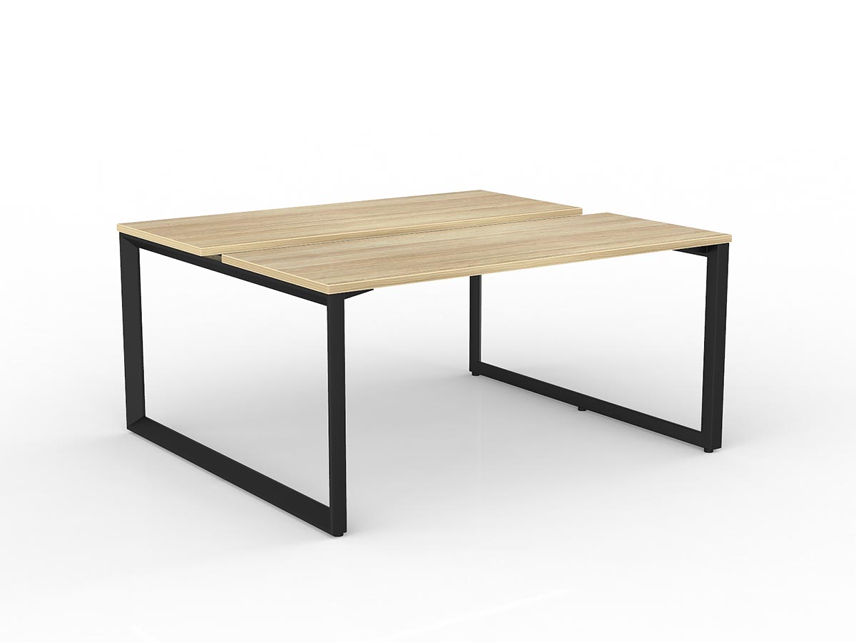 OL Anvil 2-User Double Sided Workspace – Oak Top with Black Frame