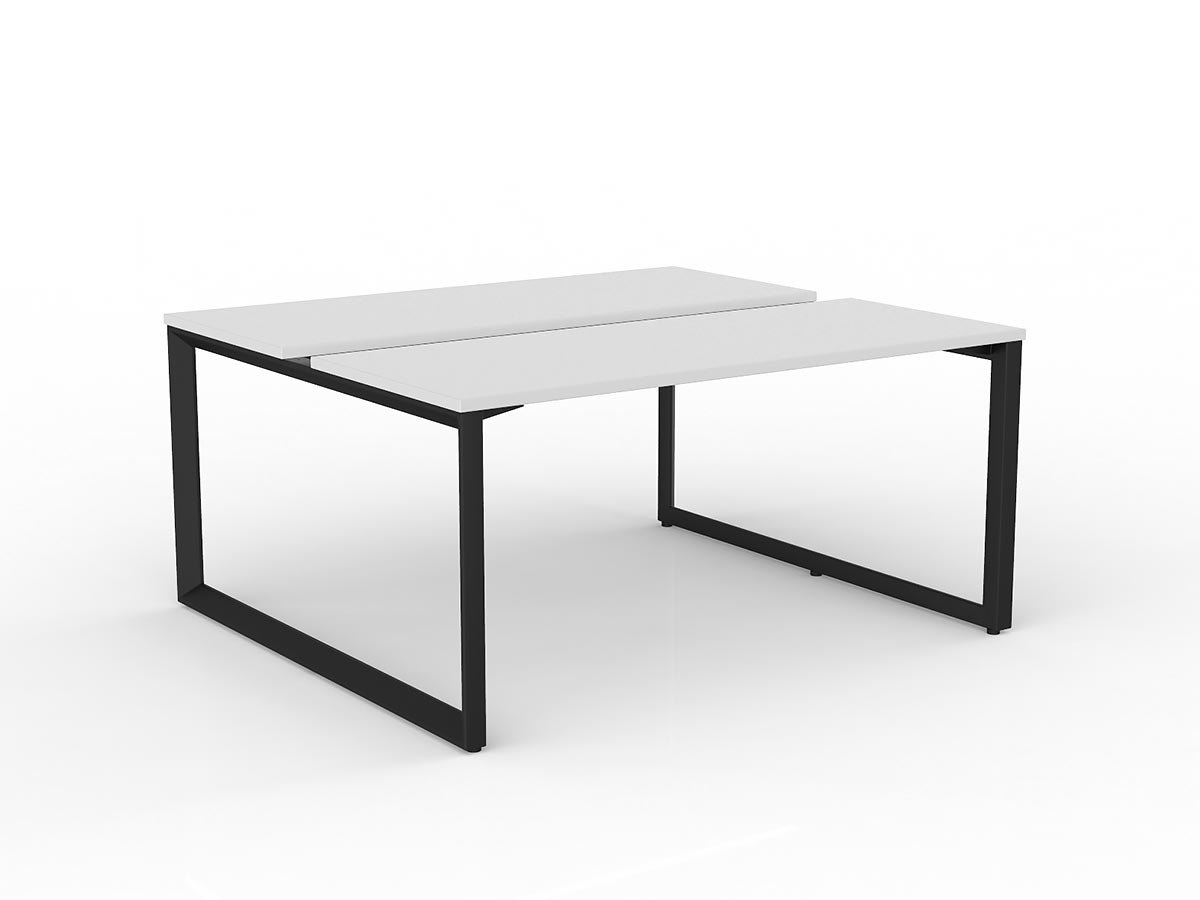 OL Anvil 2-User Double Sided Workspace – White Top with Black Frame