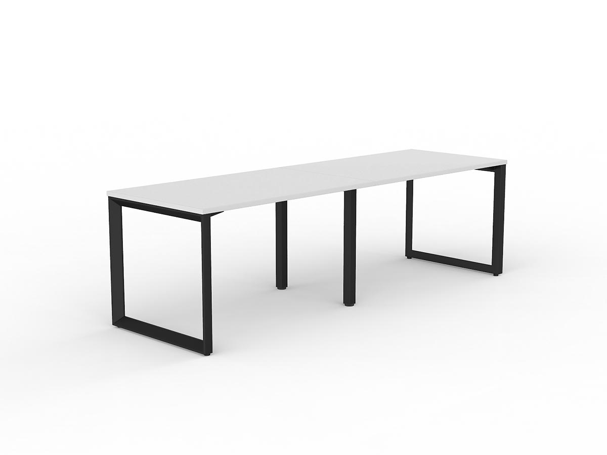 OL Anvil 2-User Workspace – White Top with Black Frame