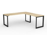 OL Anvil Melamine Top Metal Frame Office Desk with Return