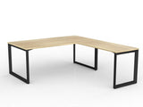 OL Anvil Melamine Top Metal Frame Office Desk with Return
