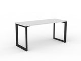 OL Anvil Straight Desk – White Top with Black Frame