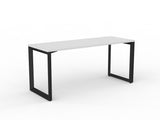 OL Anvil Straight Desk – White Top with Black Frame