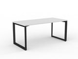 OL Anvil Straight Desk – White Top with Black Frame