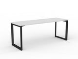 OL Anvil Straight Desk – White Top with Black Frame