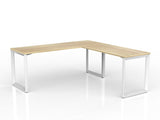 OL Anvil Melamine Top Metal Frame Office Desk with Return