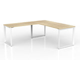 OL Anvil Melamine Top Metal Frame Office Desk with Return