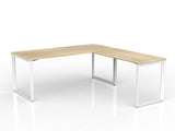 OL Anvil Melamine Top Metal Frame Office Desk with Return