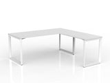 OL Anvil Melamine Top Metal Frame Office Desk with Return