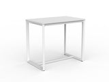 OL Anvil Bar Leaner Table – White Top with White Base