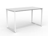 OL Anvil Bar Leaner Table – White Top with White Base