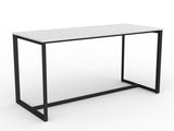 OL Anvil Bar Leaner Table – White Top with Black Base