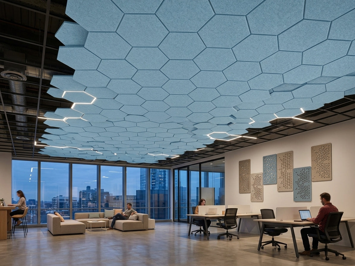 RL Acouline Hive Hexagonal Hanging Ceiling Panels