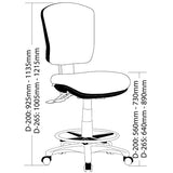ST Aqua Fabric Upholstered Drafting Chair