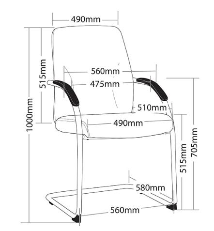 ST Astra Fabric Upholstered Visitor Chair