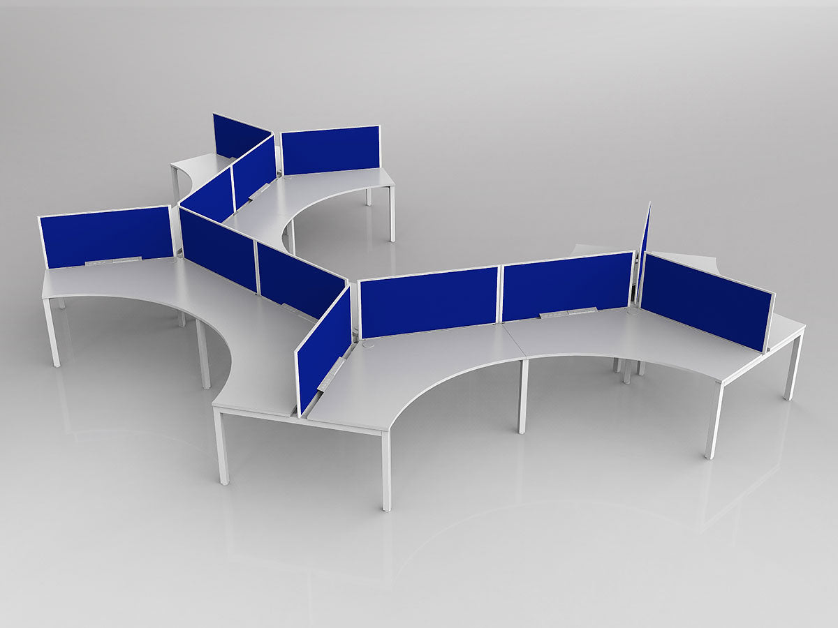 OL Axis 12 User 120° Workstation with Screen - Breathe Fabric