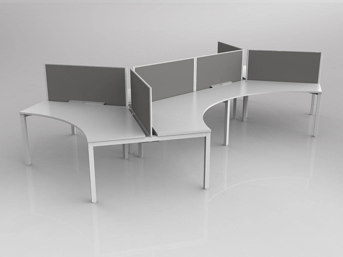 OL Axis 6 User 120° Workstation with Screen - Splice Fabric