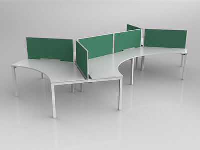 OL Axis 6 User 120° Workstation with Screen - Breathe Fabric