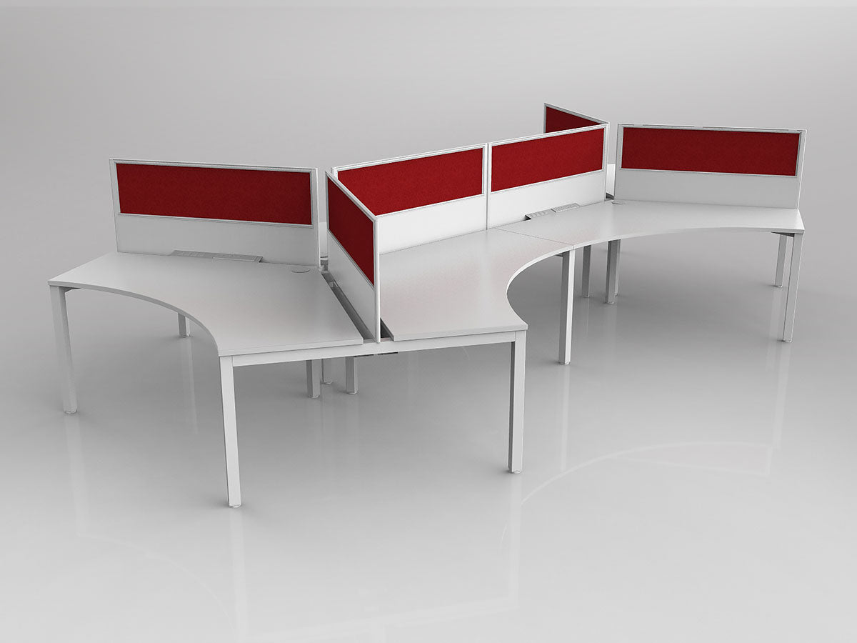 OL Axis 6 User 120° Workstation with Screen - Breathe Fabric