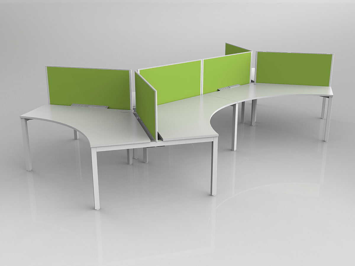 OL Axis 6 User 120° Workstation with Screen - Breathe Fabric