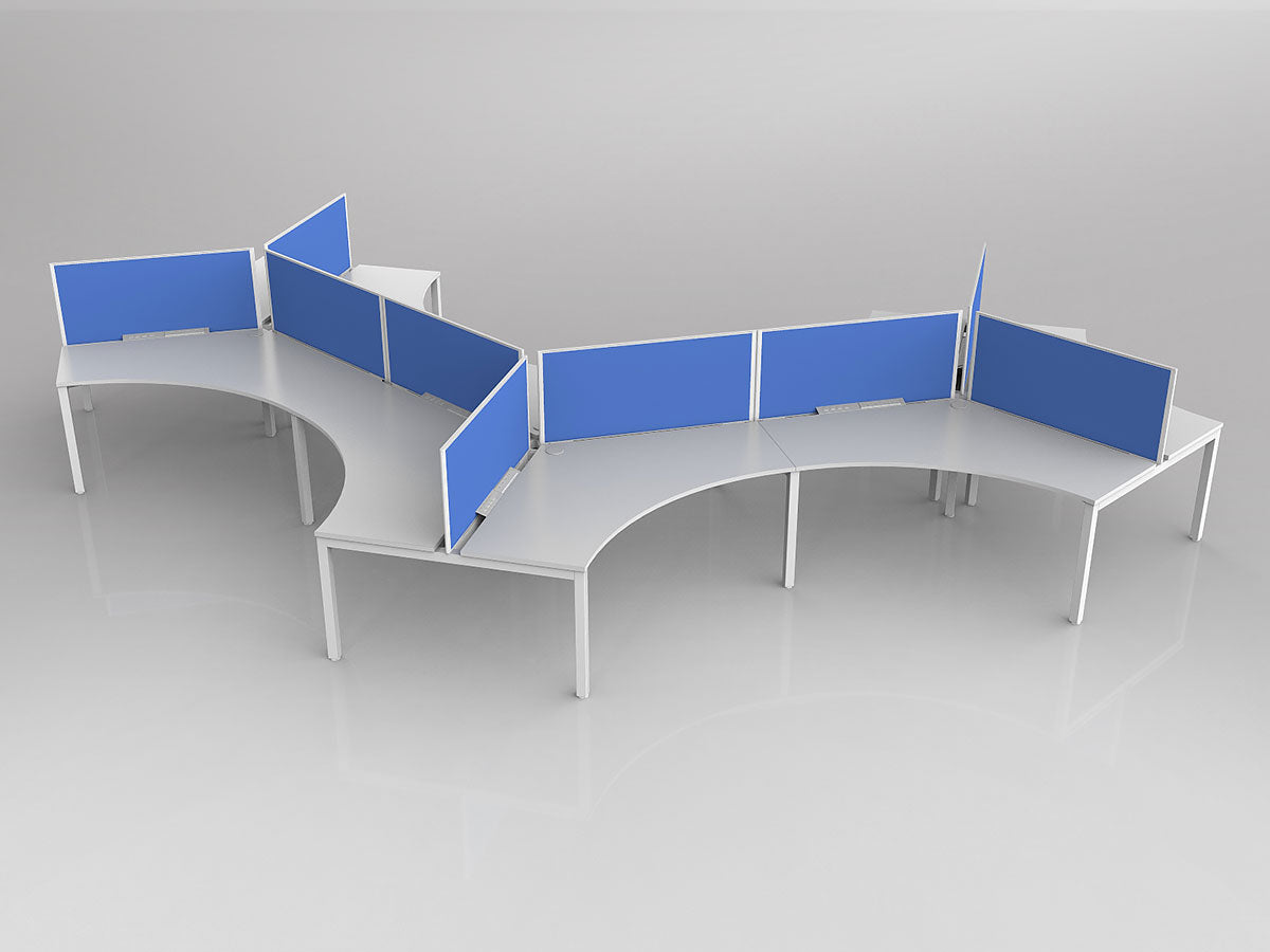 OL Axis 9 User 120° Workstation with Screen - Splice Fabric