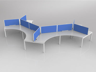 OL Axis 9 User 120° Workstation with Screen - Breathe Fabric