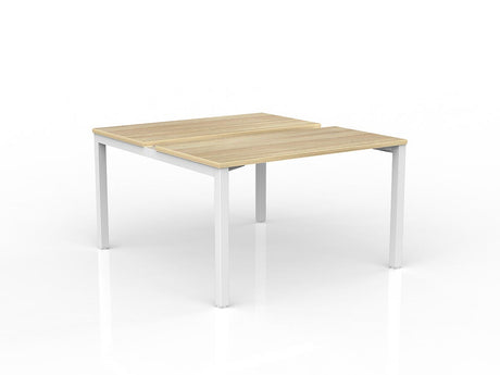 OL Axis 2-User Double Sided Workspace – Oak Top with White Frame