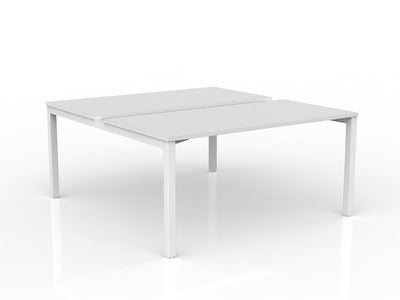 OL Axis 2-User Double Sided Workspace – White Top White Frame