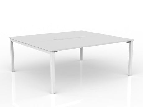 OL Axis 2-User Double Sided Workspace – White Top with White Frame