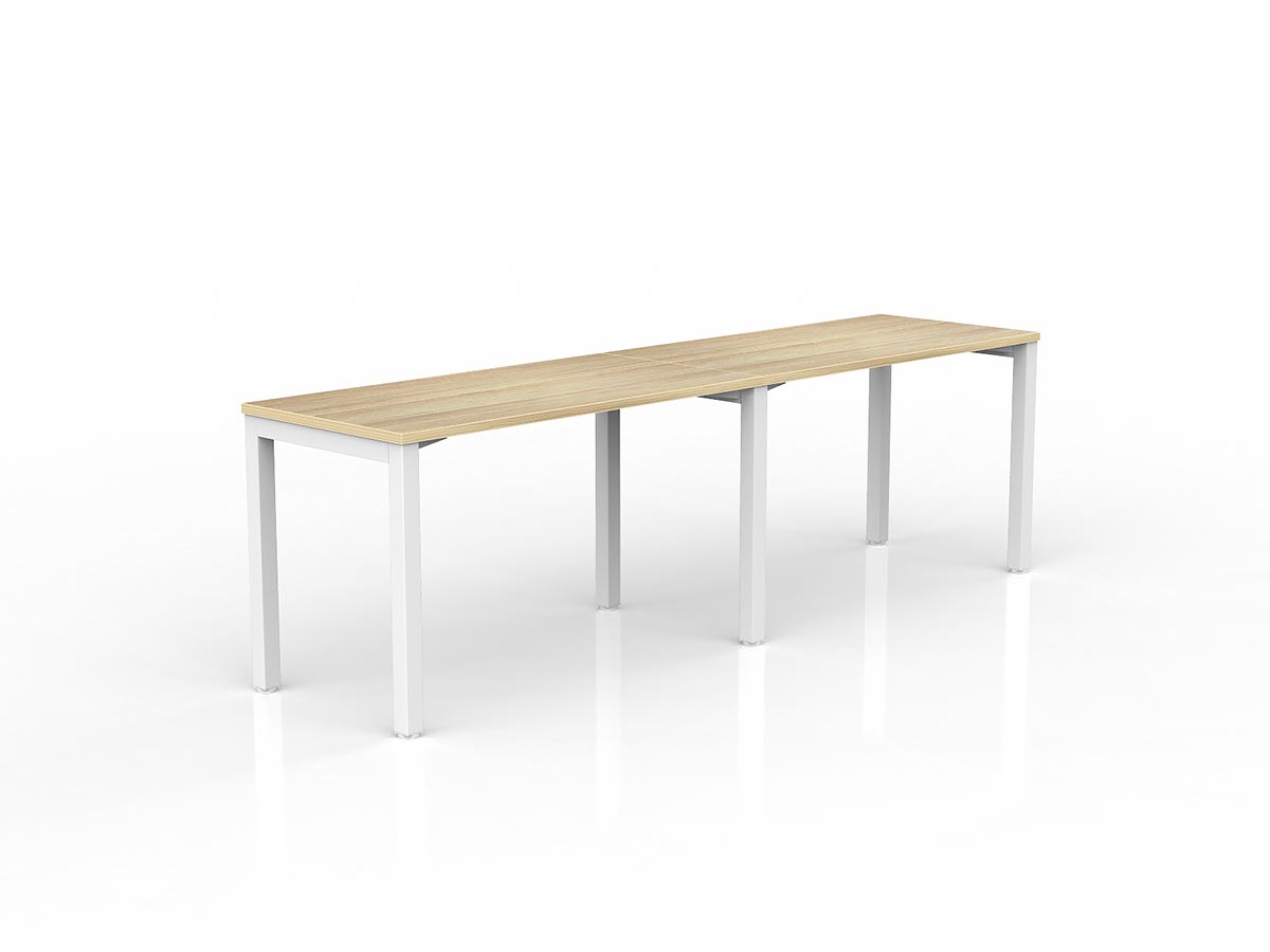 OL Axis 2-User Workspace – Oak Top with White Frame