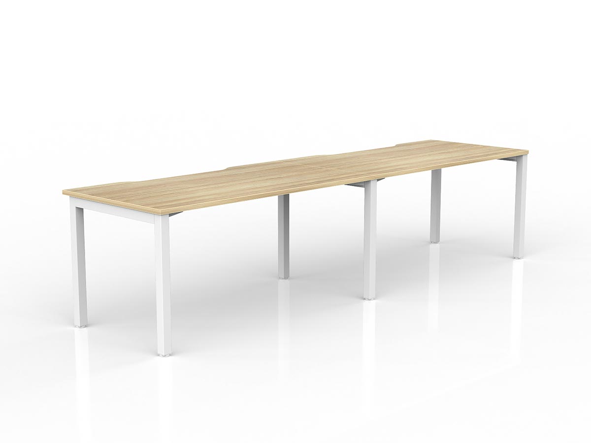 OL Axis 2-User Workspace – Oak Top with White Frame