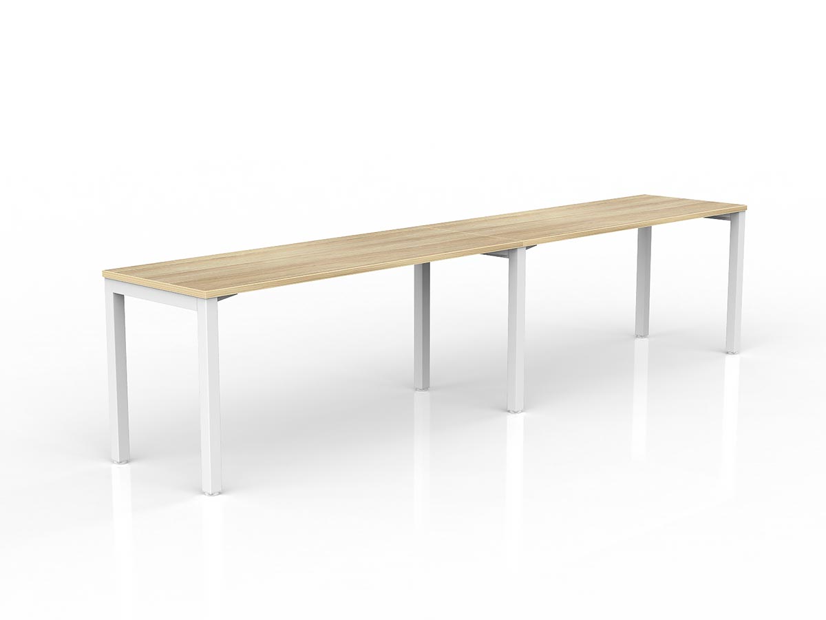 OL Axis 2-User Workspace – Oak Top with White Frame