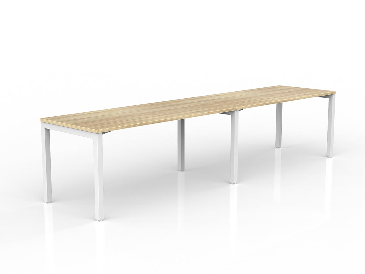 OL Axis 2-User Workspace – Oak Top with White Frame