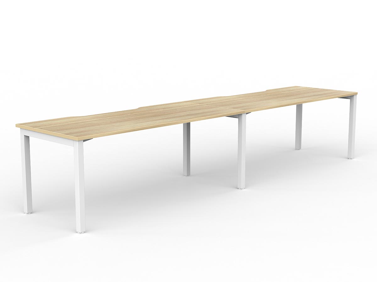 OL Axis 2-User Workspace – Oak Top with White Frame