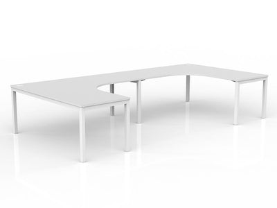 OL Axis 2-User 90° Workspace – White Top with White Base
