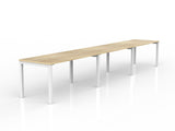 OL Axis 3-User Workspace – Oak Top with White Frame