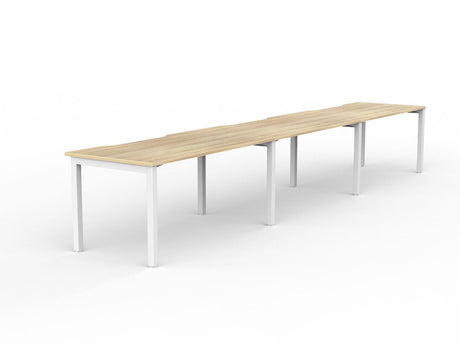 OL Axis 3-User Workspace – Oak Top with White Frame