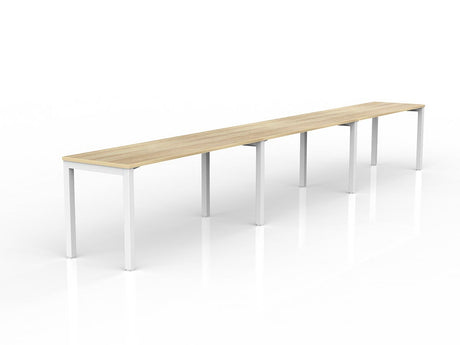 OL Axis 3-User Workspace – Oak Top with White Frame